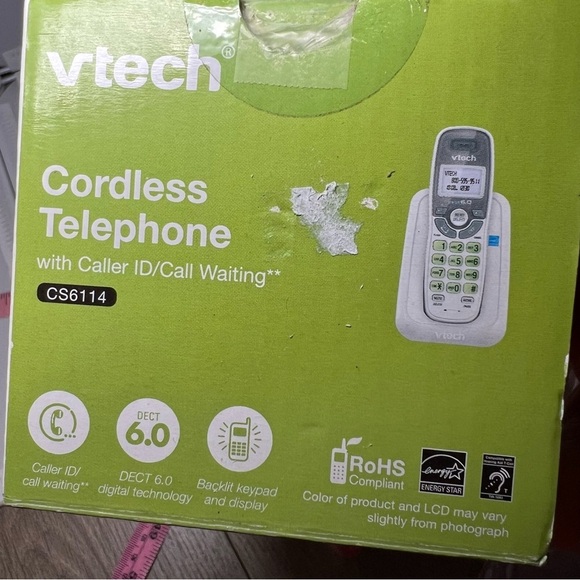 VTECH CS6114 DECT6.0 Cordless White Phone with Caller ID/Call Waiting Brand New - Picture 2 of 6